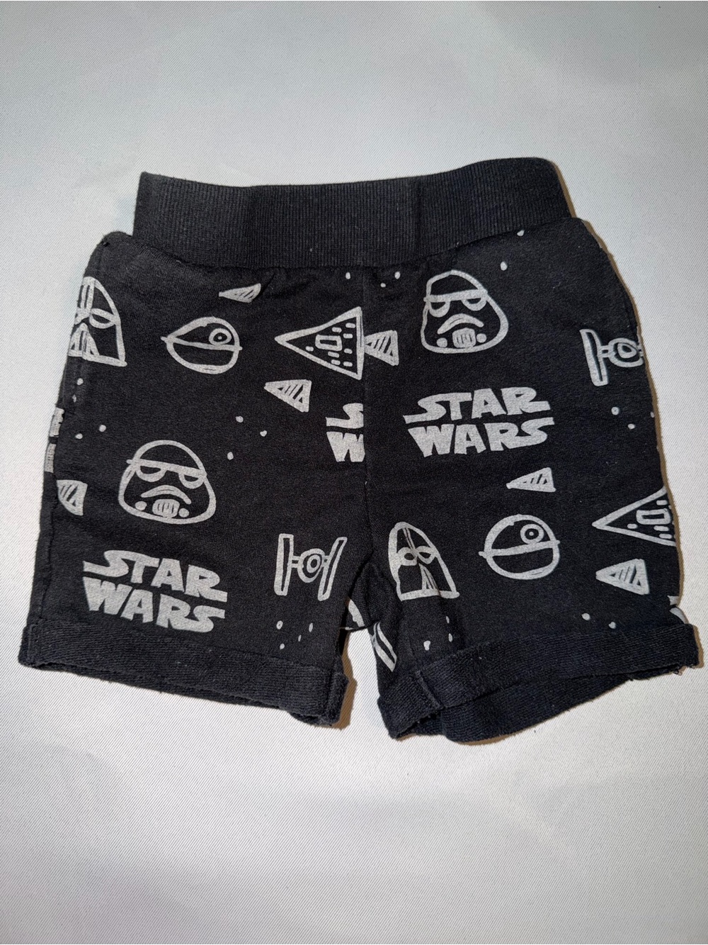 Star Wars Black and White Kids Graphic Shorts